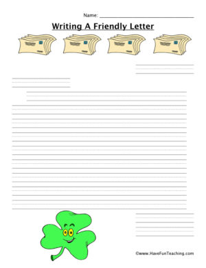Writing a St Patrick's Day Letter Worksheet