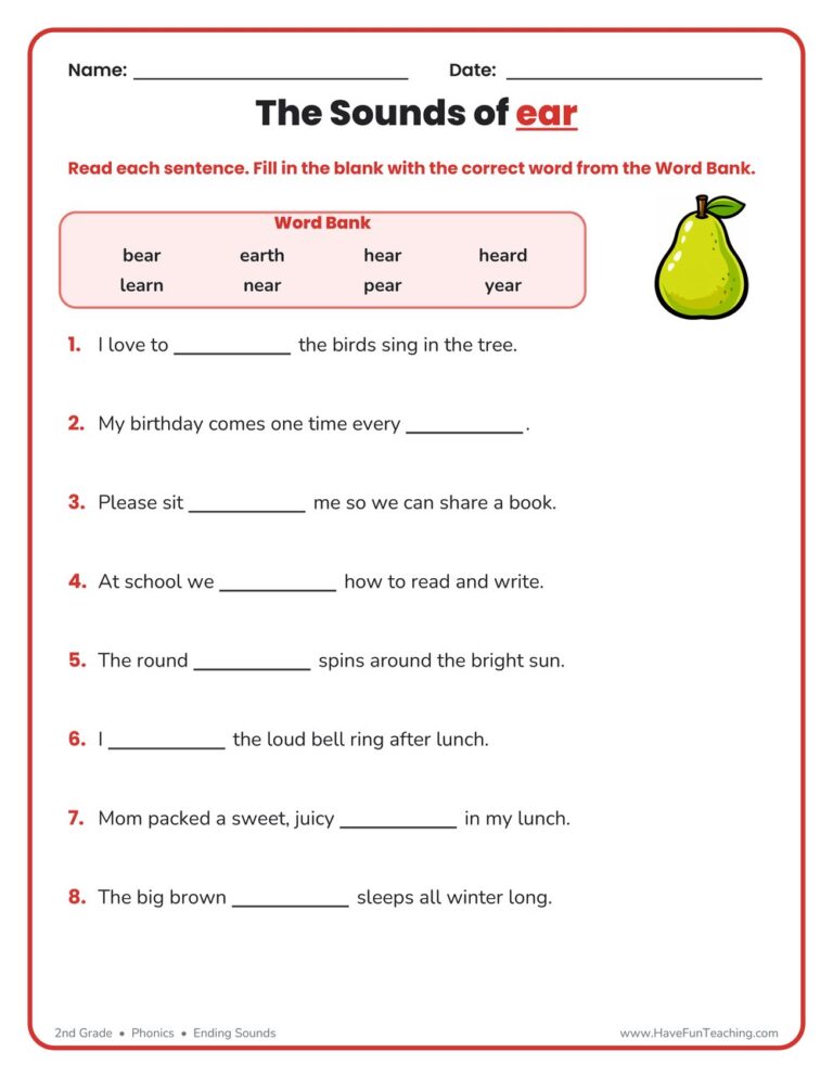 EAR Worksheet