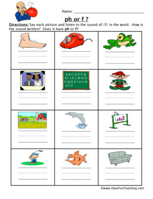 F or PH Worksheet
