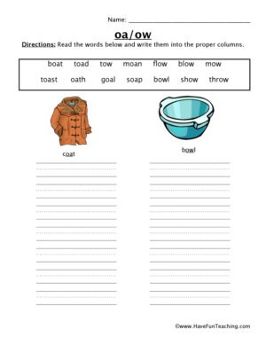 OA OW Worksheet