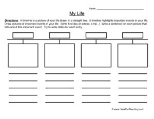 About Me Timeline Worksheet
