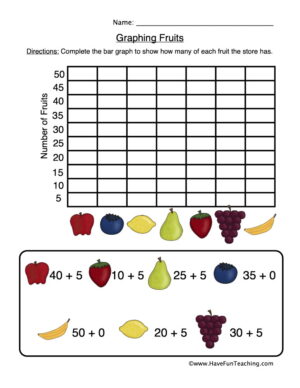 Graphing Fruits Worksheet