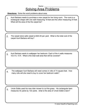 Finding the Area of Triangles Worksheet