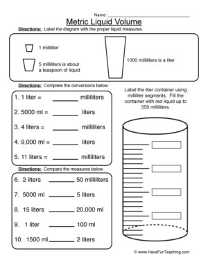 Volume of 3D Shapes Worksheet
