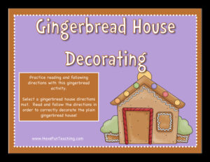 Gingerbread House Decorating Following Directions Activity
