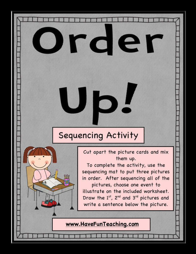 Order Up Sequencing Activity