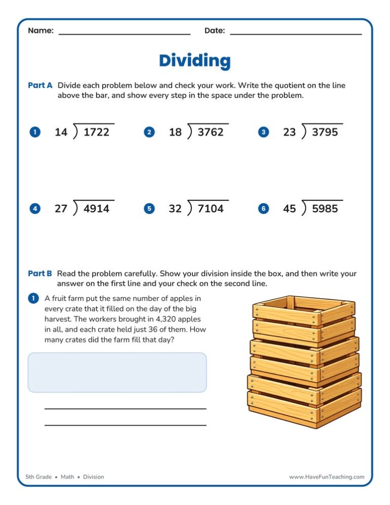 Solving Dividing 2 into 4 Digit Worksheet