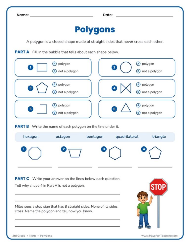Polygons Worksheet