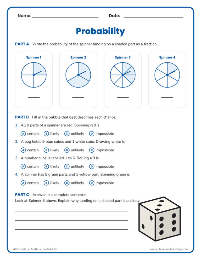 Probability Worksheet