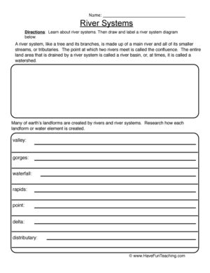 River Systems Worksheet