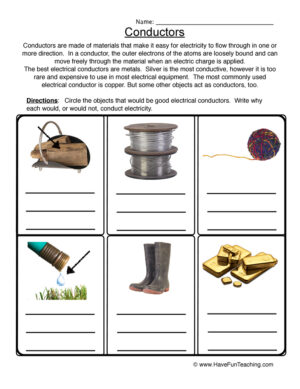 Conductors Worksheet