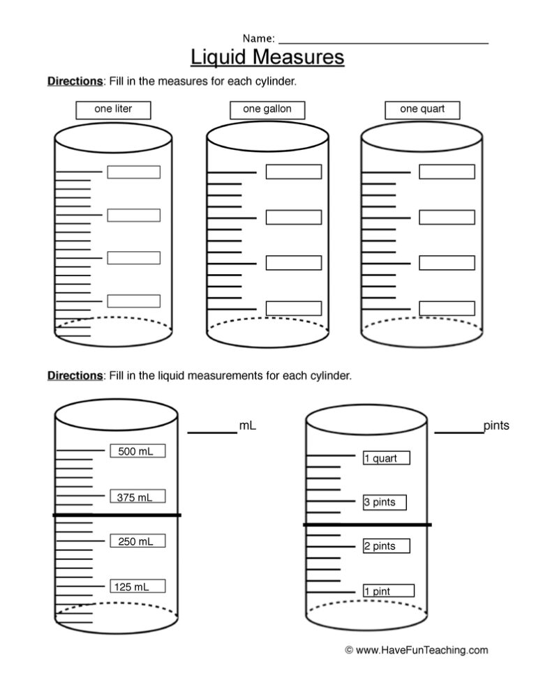 Volume Worksheets - Have Fun Teaching