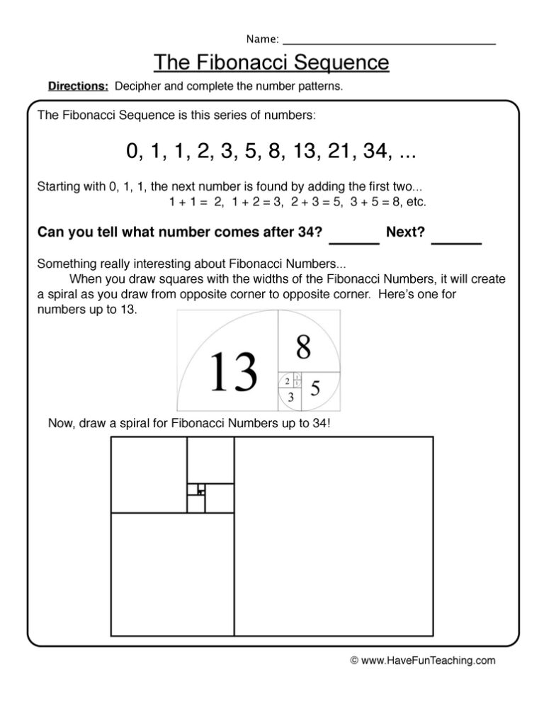 Pictures Patterns Worksheet