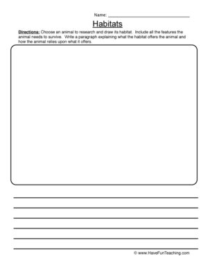 Habitats Research Worksheet