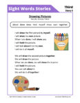 Drawing Pictures Third Sight Words Reading Comprehension Worksheet ...