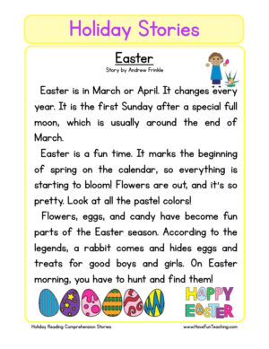 Easter Reading Comprehension Worksheet