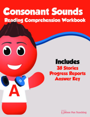 Consonant Sounds Reading Comprehension Workbook USB