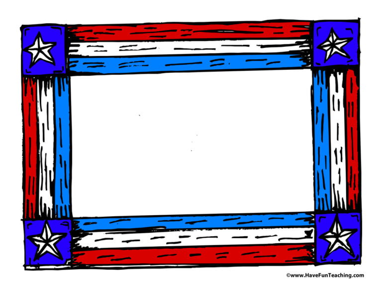 4th of July Red, White, and Blue Writing Paper