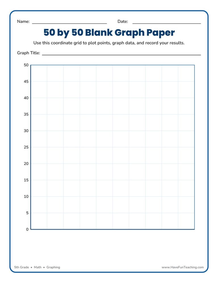 50 by 50 Blank Graph Paper