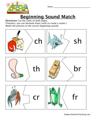 Beginning Sound Math Game