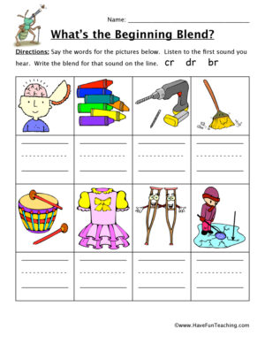 Beginning Sound Worksheet