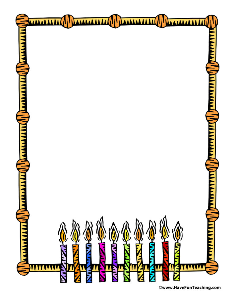 Birthday Candles Writing Paper