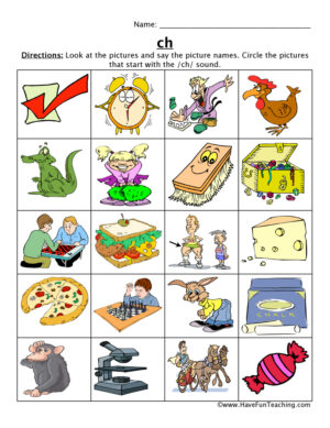 CH Picture Circle Worksheet