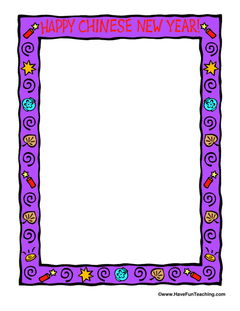 Chinese New Year Writing Paper