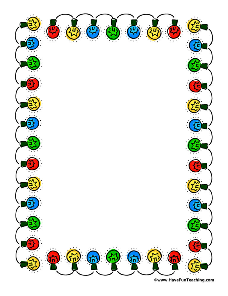 Christmas Lights Writing Paper