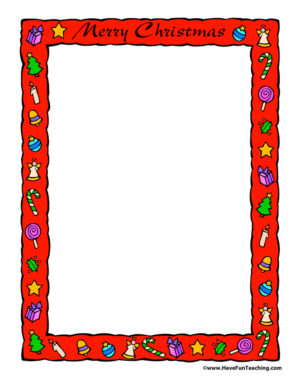 Red Christmas Writing Paper