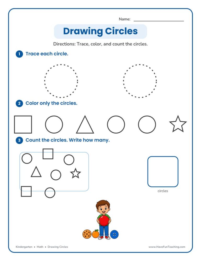 Drawing Circles Worksheet