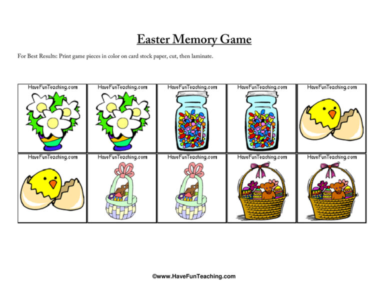 Easter Memory Game