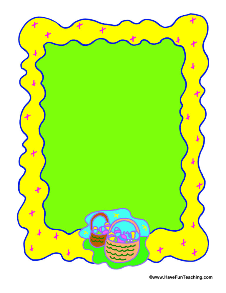 Easter Green and Yellow Writing Paper