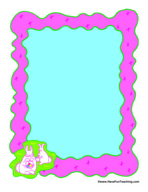 Easter Purple and Blue Writing Paper