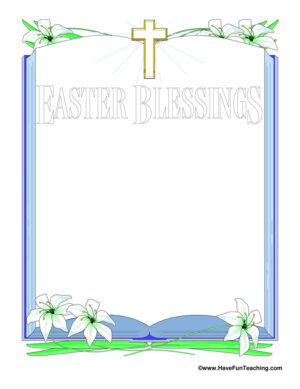 Easter Blessings Writing Paper