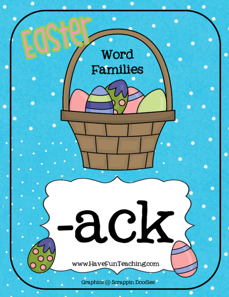 Easter ACK Word Family Activity
