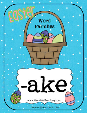 Easter AKE Word Family Activity
