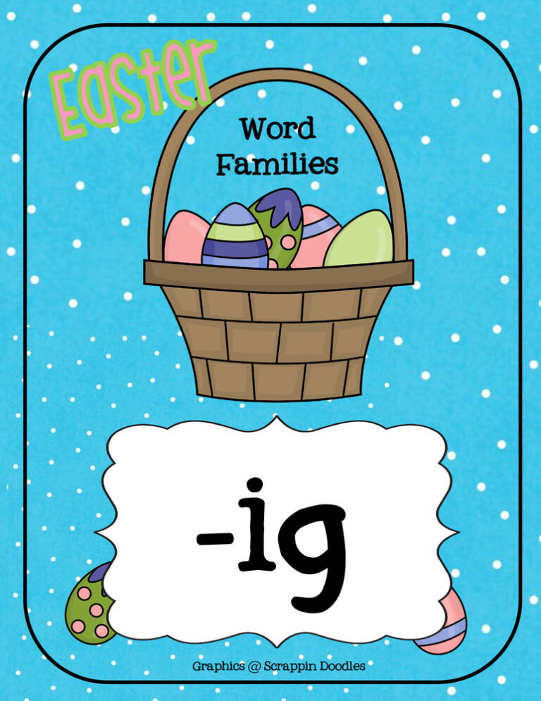 Easter IG Word Family Activity