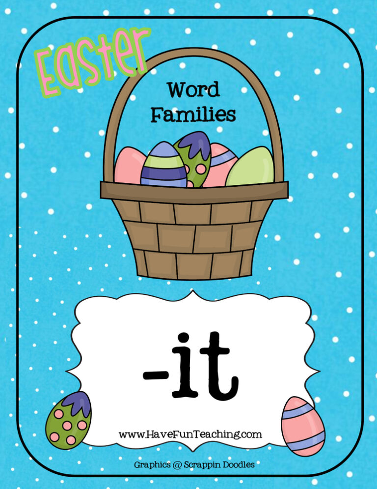 Easter IT Word Family Activity