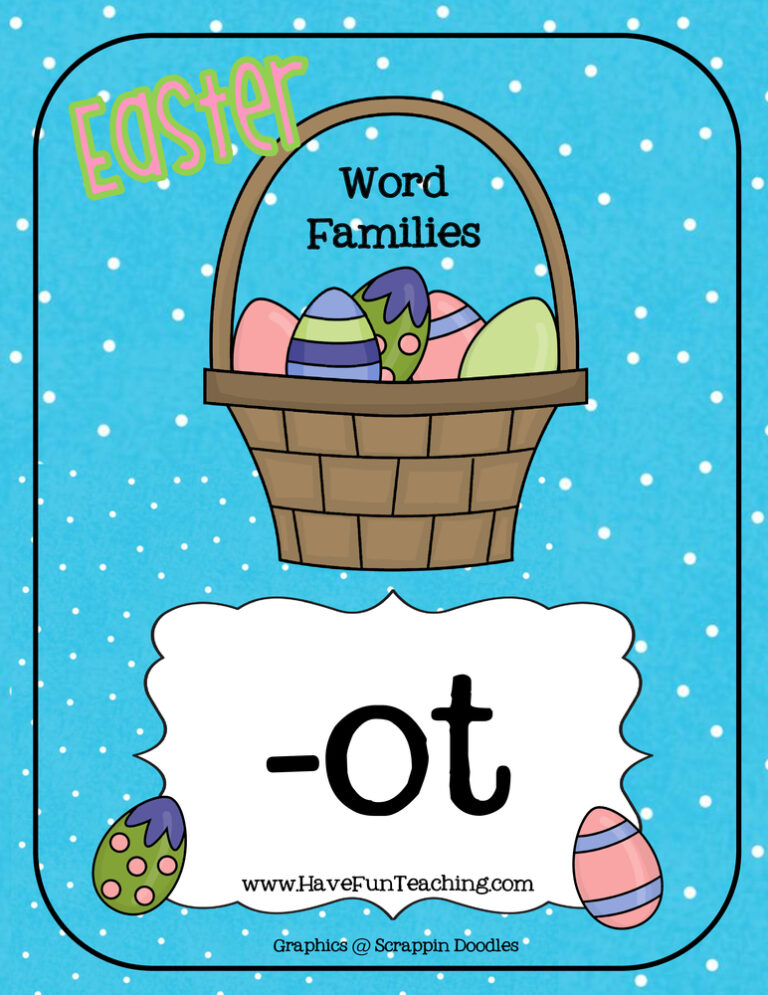 Easter OT Word Family Activity