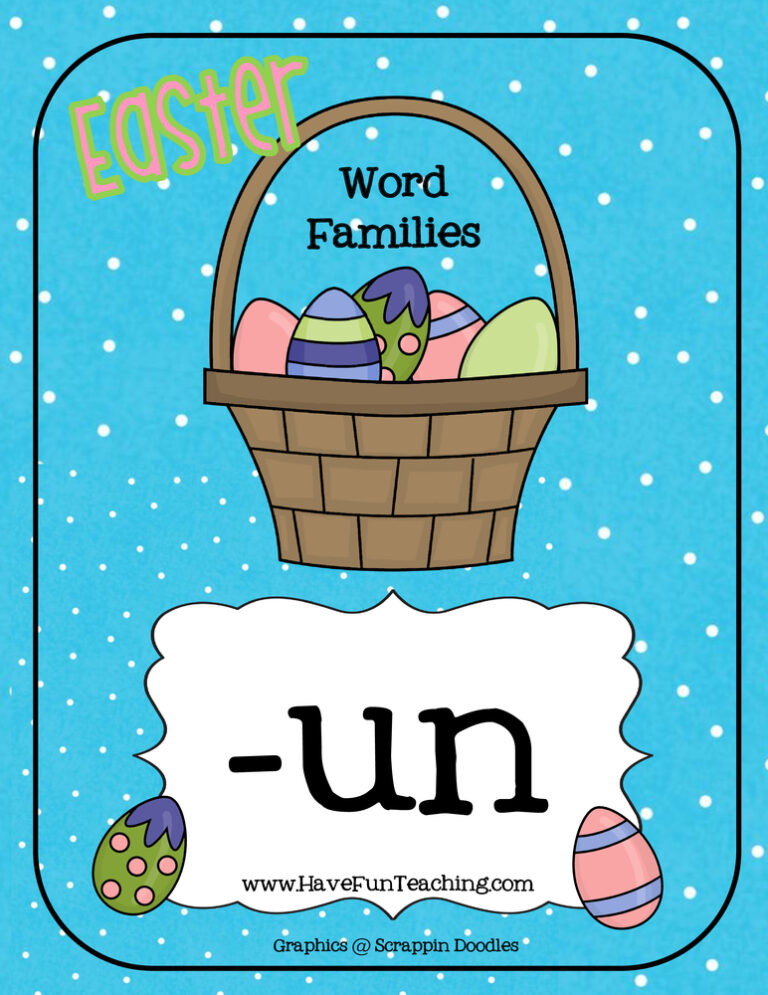 Easter UN Word Family Activity