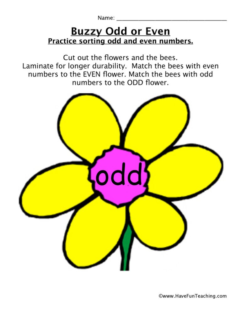 Buzzy Odd or Even Activity