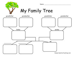 3 Children Family Tree Worksheet