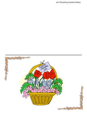 Mother's Day Flower Basket Card