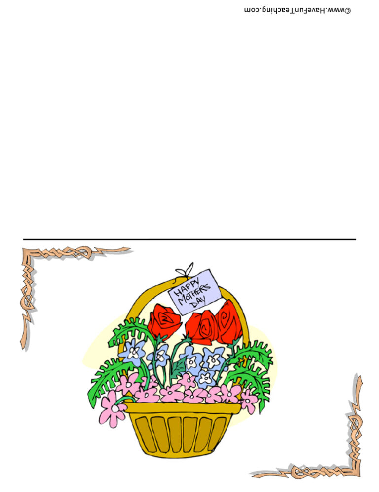 Mother's Day Flower Basket Card