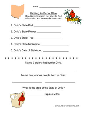 Ohio Worksheet
