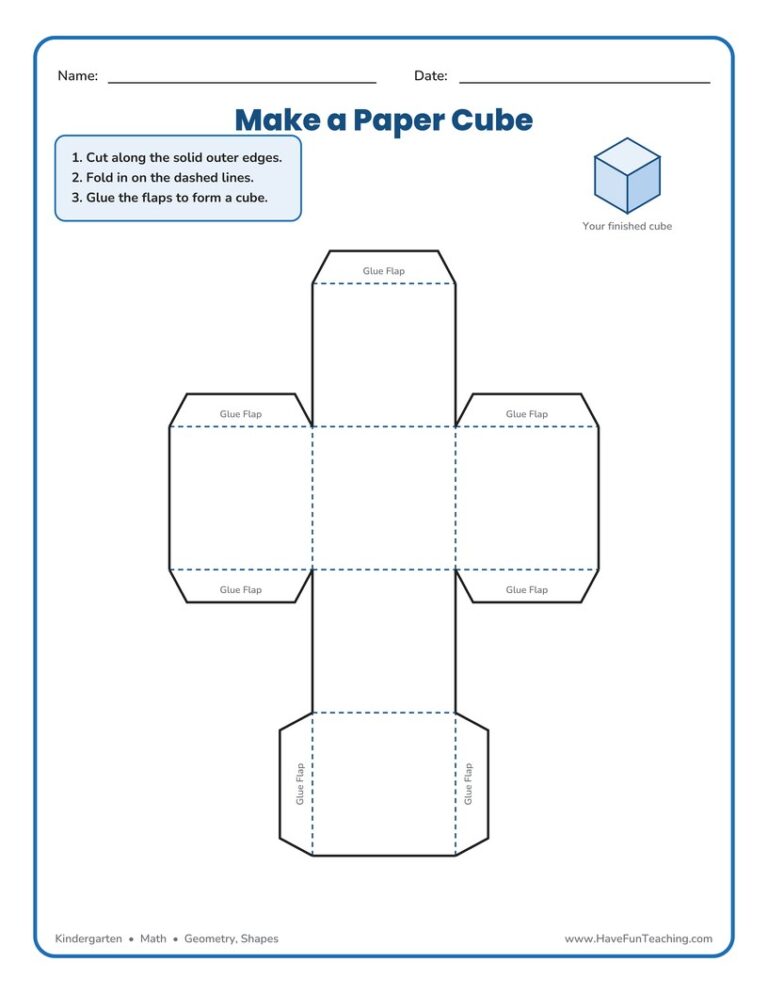 Paper Cube Template