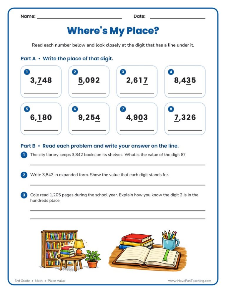 Converting Four Digit Place Value Worksheet