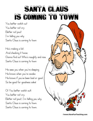 Santa Claus Is Coming To Town Lyrics