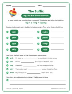 ING Suffix Worksheet - Have Fun Teaching